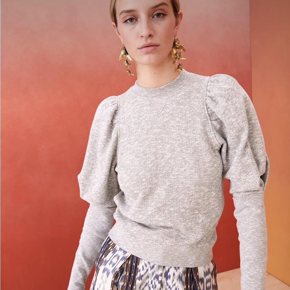 Ulla Johnson Phoebe Pullover, heather gray, size med. sold out online!
